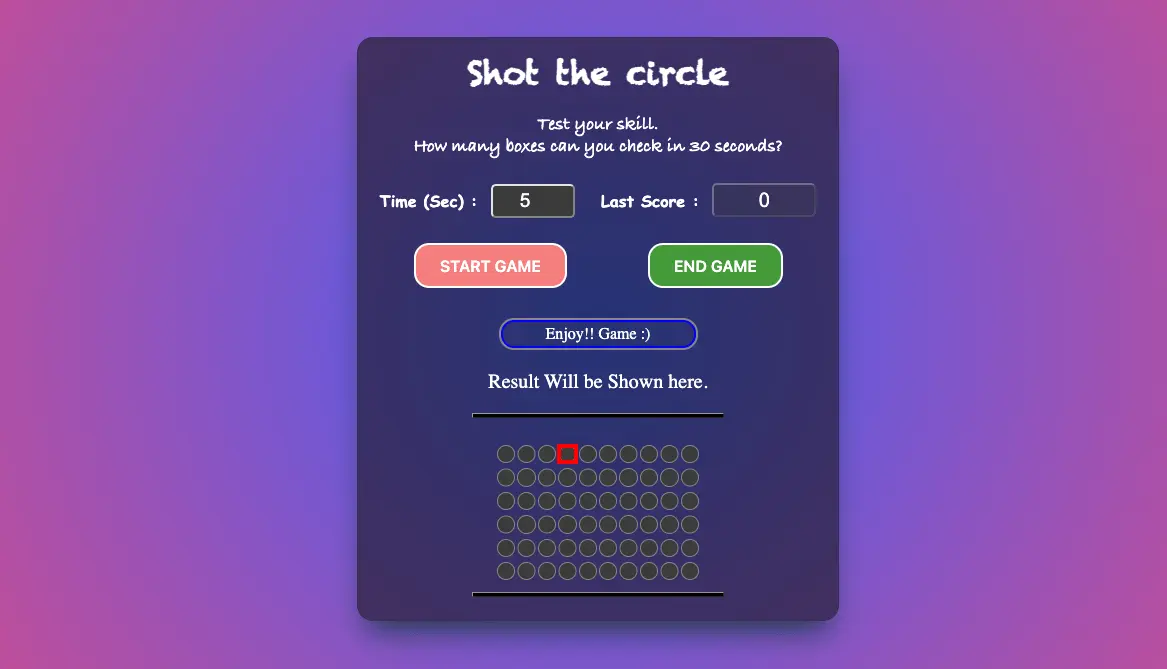 Shot The Circle Project Image