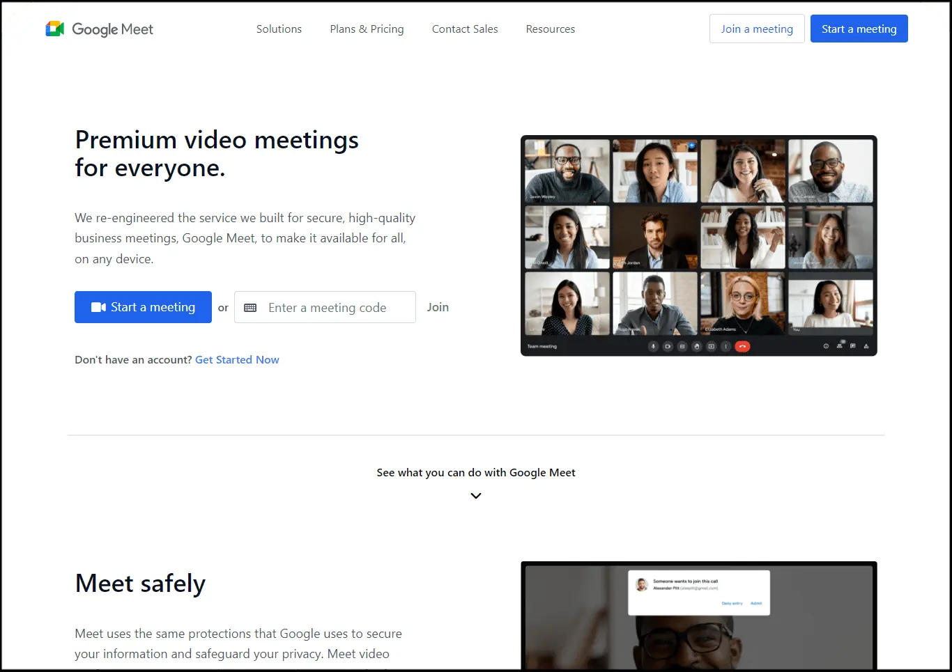 Google Meet Clone Project ScreenShot