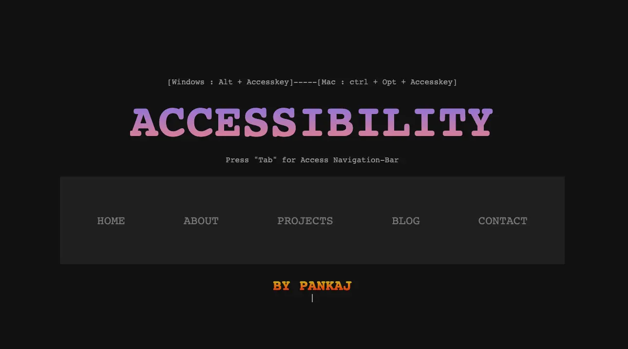 Accessibility Project ScreenShot